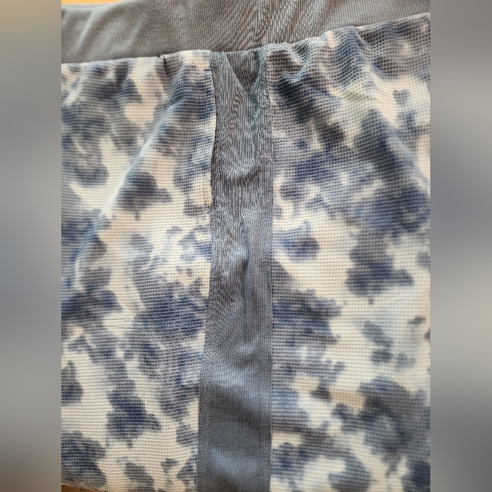 LOGO Life by Lori Goldstein Regular Waffle KnitWide Leg Pant Steel Blue Sz L NWT - Picture 3 of 4